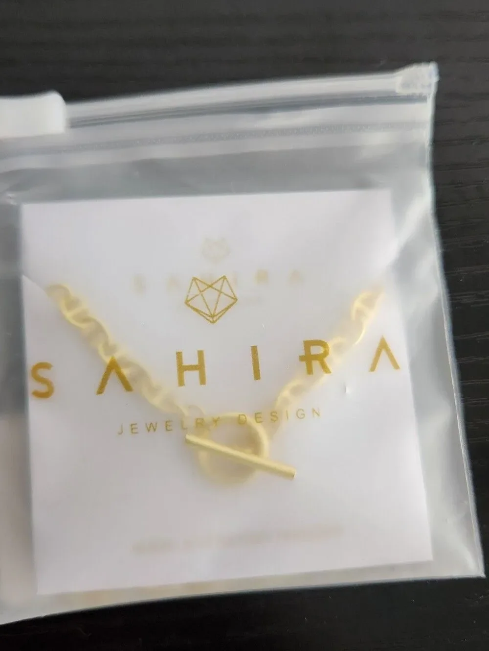 Sahira Jewelry Taylor Toggle Chain Necklace 18k Gold Over Brass NEW